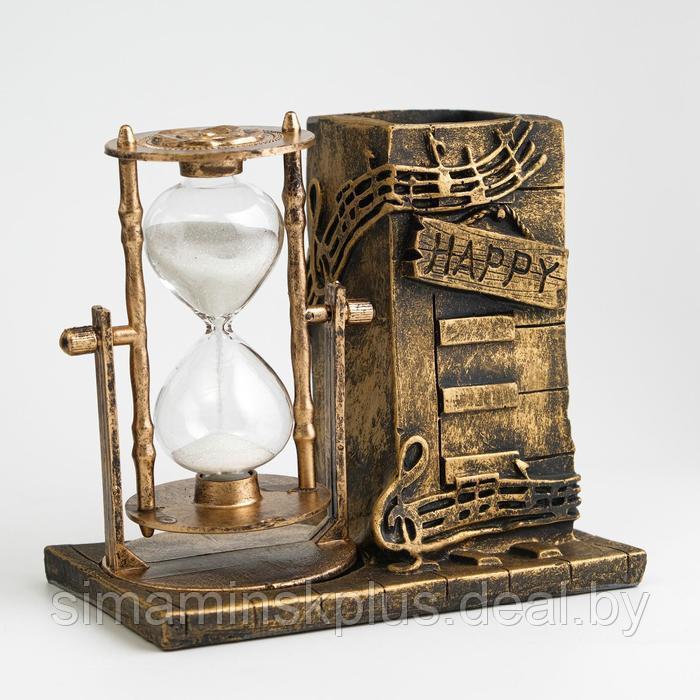 Песочные часы "Ноты", сувенирные, с карандашницей, 14.5 х 8 х 13 см микс - фото 2 - id-p218193739