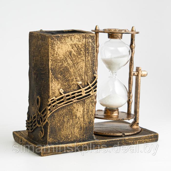 Песочные часы "Ноты", сувенирные, с карандашницей, 14.5 х 8 х 13 см микс - фото 3 - id-p218193739