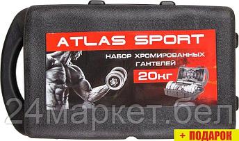 Гантели Atlas Sport Хромированные в чемодане 2x10 кг, фото 2