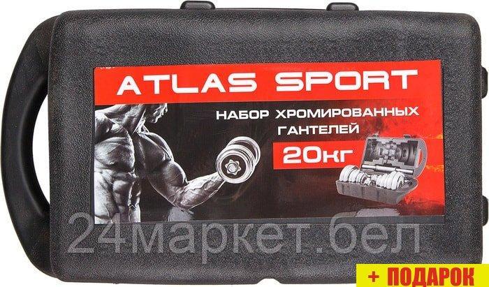 Гантели Atlas Sport Хромированные в чемодане 2x10 кг - фото 2 - id-p218090323