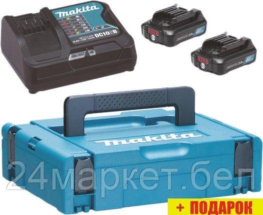 Аккумулятор с зарядным устройством Makita BL1021B + DC10SB (12В/2 Ah + 12В) - фото 1 - id-p218176105