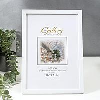 Фоторамка пластик Gallery 21х29,7 см, (A4) 641807 белый (пластиковый экран)