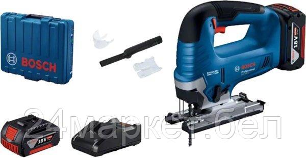 Электролобзик Bosch GST 185-LI Professional 06015B3024 (с 2-мя АКБ, кейс) - фото 1 - id-p218195134