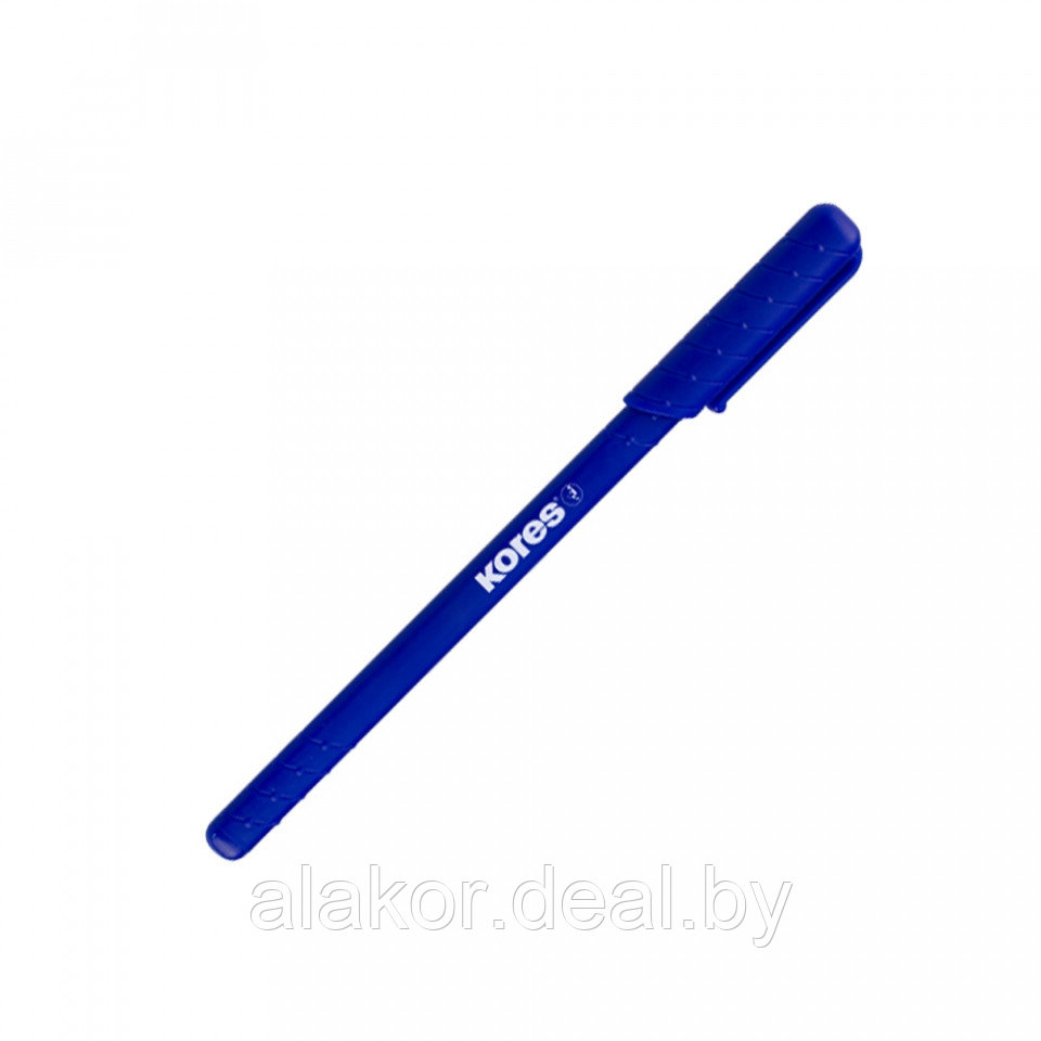 Ручка шариковая эргономичная, Kores "К0", корпус прозрачный, цвет стержня: синий , 0.7мм. - фото 2 - id-p218202515