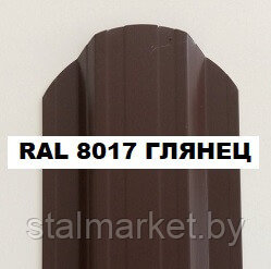 Штакет заборный металлический трапеция 110 мм ral 8017 глянец двусторонний