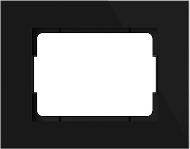 Рамка 1-местная из черного стекла - фото 1 - id-p218206450