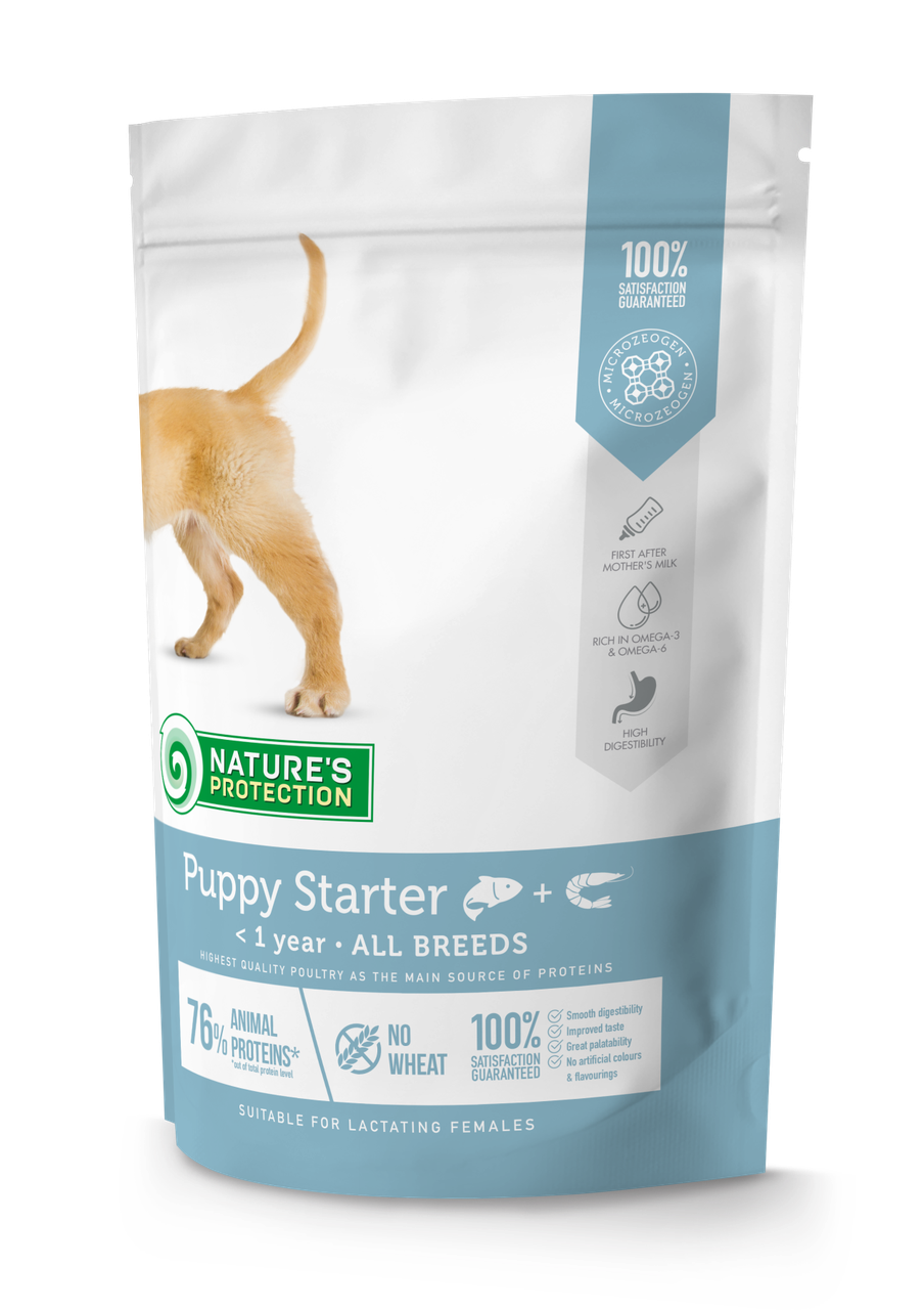 Сухой корм для собак Nature's Protection Puppy Starter Salmon with kril (лосось, криль), 2 кг (Литва) - фото 1 - id-p218206584