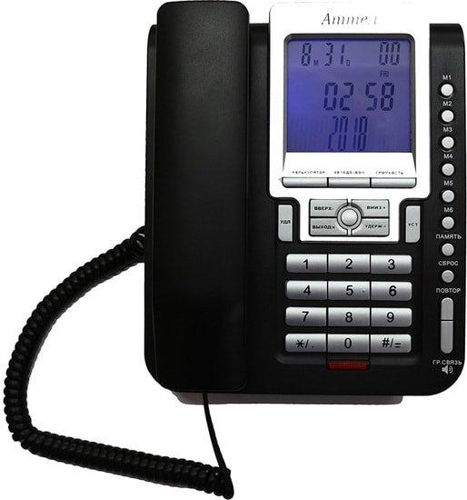Проводной телефон Аттел 211 (черный) - фото 1 - id-p218206563