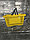 Корзина покупательская 20л желтая с двумя ручками черного цвета, стоимость с НДС, фото 2