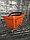 Корзина покупательская 20л оранжевая с двумя ручками черного цвета, стоимость с НДС, фото 2