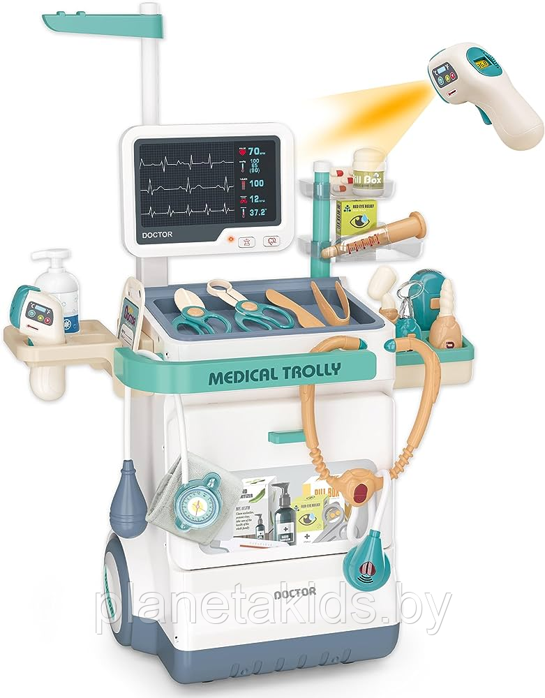 Игровой набор доктор в чемодане, игрушечный набор доктора, детский медицинский набор арт. 660-89 - фото 2 - id-p218219203