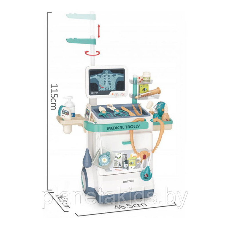 Игровой набор доктор в чемодане, игрушечный набор доктора, детский медицинский набор арт. 660-89 - фото 4 - id-p218219203