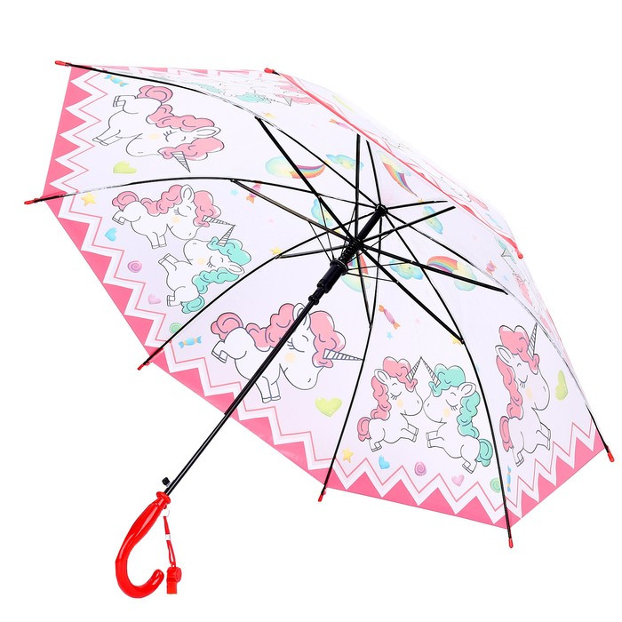 Зонт детский «Единороги», со свистком - фото 2 - id-p218219743