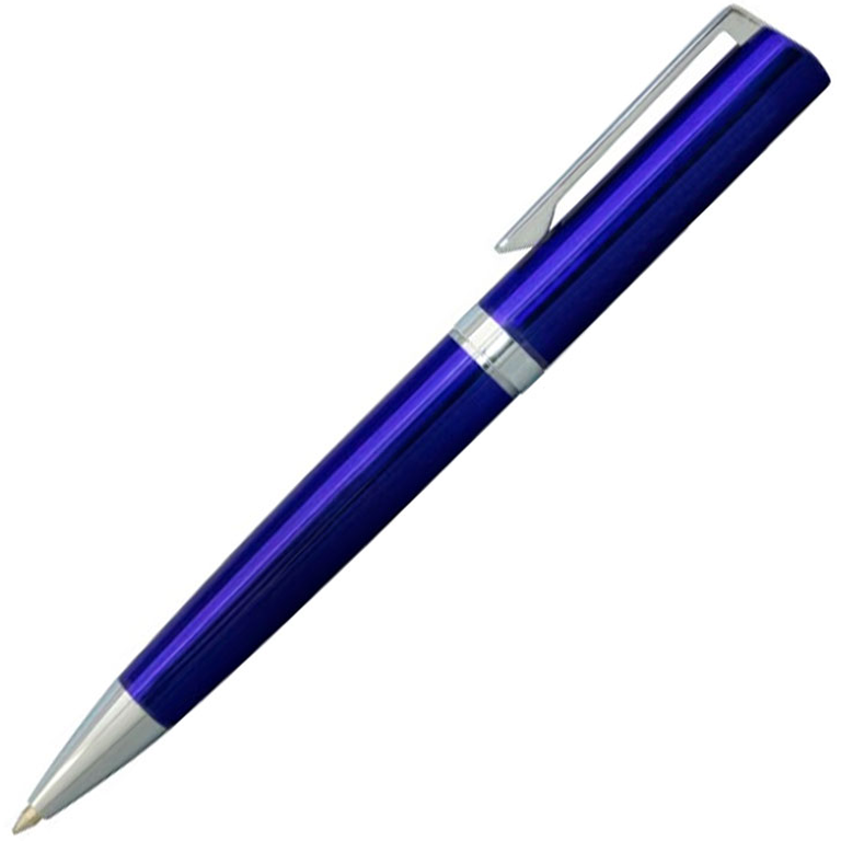 Ручка шариковая ЛАЙНЕР, металл, синий, серебро - фото 1 - id-p218220045