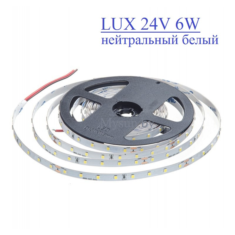 Светодиодная лента LUX High efficiency 2835 6W 24V 4500K