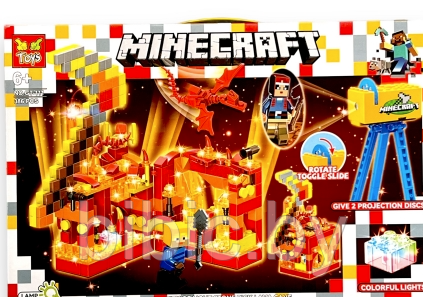 Детский конструктор Minecraft Огненная крепость Майнкрафт GT-111 серия my world аналог лего lego LED подсветка - фото 2 - id-p218221868