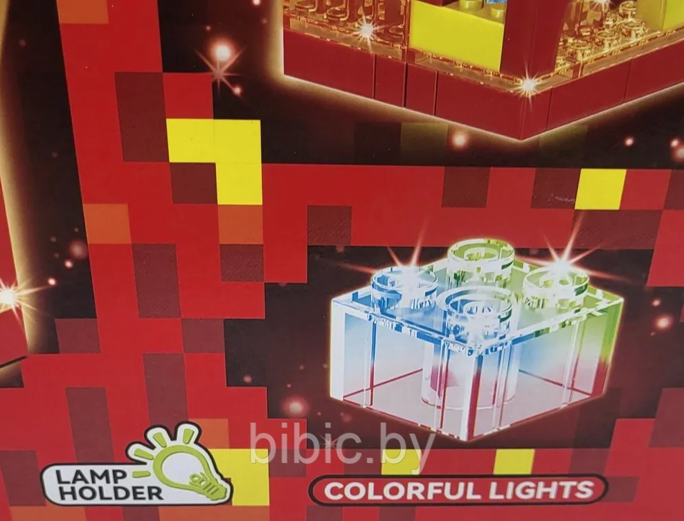 Детский конструктор Minecraft Огненная крепость Майнкрафт GT-111 серия my world аналог лего lego LED подсветка - фото 3 - id-p218221868