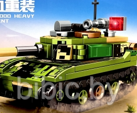 Детский конструктор Военный танк 1300, серия военная техника аналог лего lego Тяжелый танк 197 деталей - фото 3 - id-p218222434
