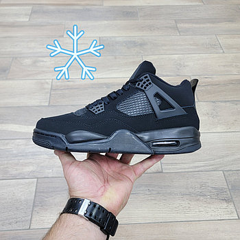 Кроссовки Jordan 4 Retro Black Cat с мехом