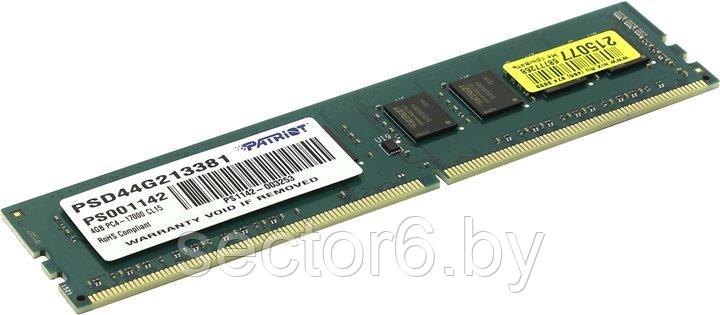 Оперативная память Patriot Signature Line 4GB DDR4 SO-DIMM PC4-17000 [PSD44G213381]