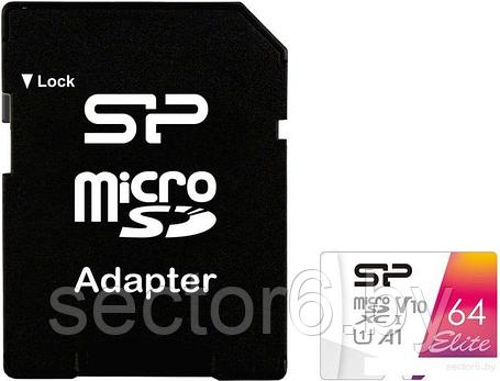 Карта памяти Silicon-Power Elite microSDXC SP064GBSTXBV1V20SP 64GB, фото 2