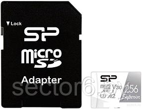 Карта памяти Silicon-Power Superior microSDXC SP256GBSTXDA2V20SP 256GB (с адаптером)