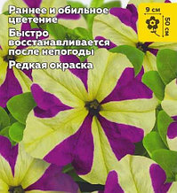 Петуния Лавина пурпурно-жёлтая звезда, семена, 10шт., Польша, (са)