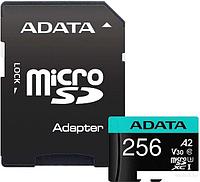 Карта памяти A-Data Premier Pro AUSDX256GUI3V30SA2-RA1 microSDXC 256GB (с адаптером)