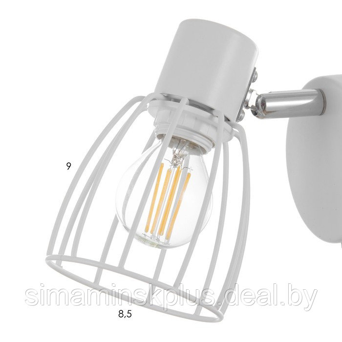 Бра с переключателем 59380/1 E14 40Вт белый-хром 13х8х13 см - фото 6 - id-p218229954