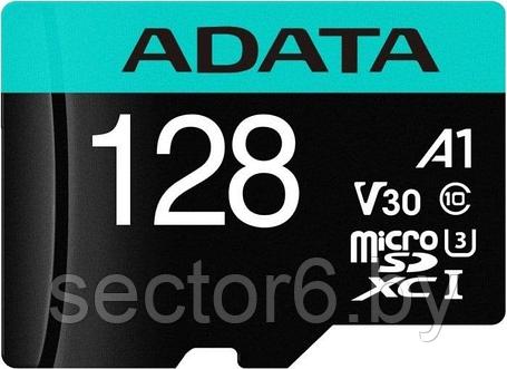 Карта памяти A-Data Premier Pro AUSDX128GUI3V30SA2-RA1 microSDXC 128GB (с адаптером), фото 2