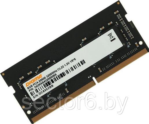 Оперативная память Digma 8ГБ DDR4 SODIMM 3200 МГц DGMAS43200008S, фото 2