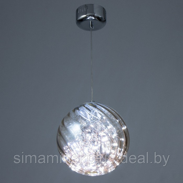 Светильник "Шар" LED 15Вт 6000К янтарное стекло 25х25х125см - фото 2 - id-p218230555