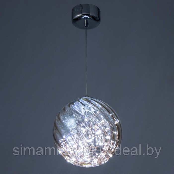 Светильник "Шар" LED 15Вт 6000К янтарное стекло 25х25х125см - фото 3 - id-p218230555