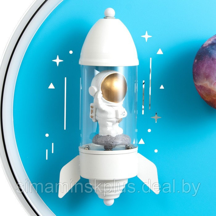 Светильник "Ракета в космосе" LED 48Вт Е27 бело-синий 47х47х15 см - фото 8 - id-p218230712