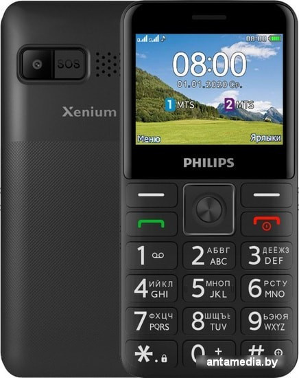 Мобильный телефон Philips Xenium E207 (черный)