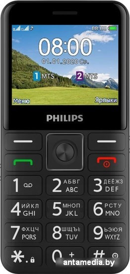 Мобильный телефон Philips Xenium E207 (черный) - фото 2 - id-p218237533