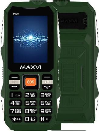 Мобильный телефон Maxvi P100 (зеленый), фото 2