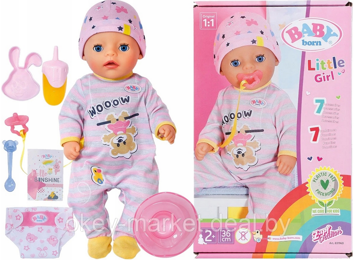 Интерактивная кукла Baby Born Little Girl 36 см