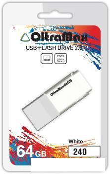 USB Flash Oltramax 240 64GB (белый) [OM-64GB-240-White], фото 2