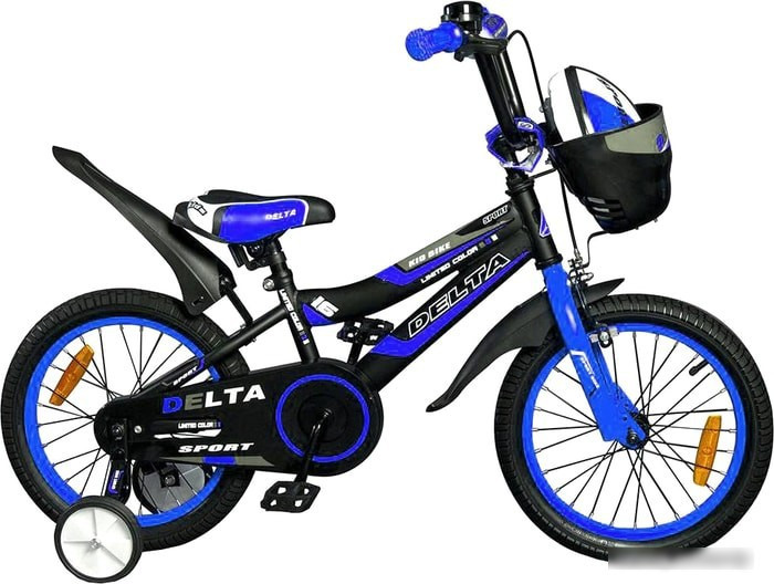 Детский велосипед Delta Sport 16 (черный/синий, 2019) - фото 1 - id-p210512542