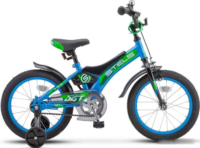 Детский велосипед Stels Jet 16 Z010 2020 (голубой/зеленый) - фото 1 - id-p210499406