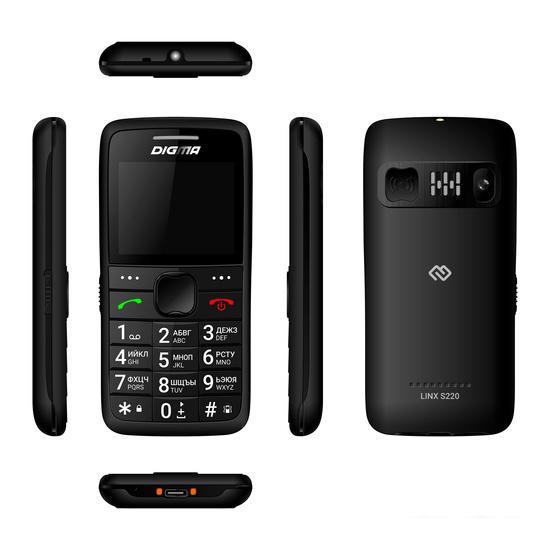 Кнопочный телефон Digma Linx S220 (черный) - фото 3 - id-p217683578