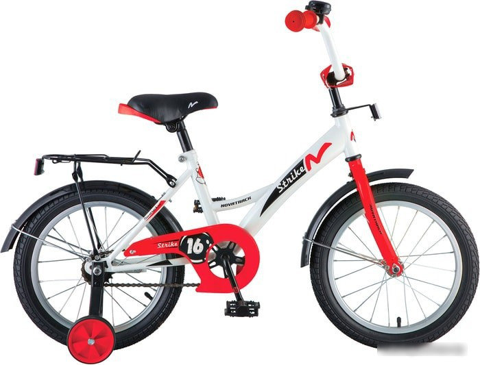 Детский велосипед Novatrack Strike 18 (белый/красный) - фото 1 - id-p211712882