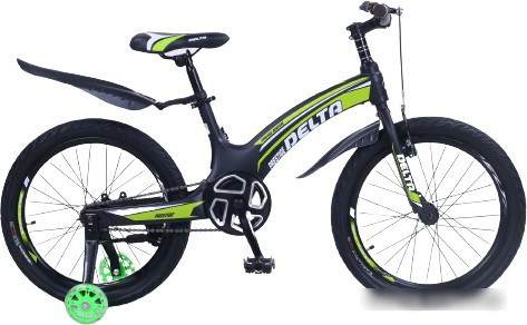 Детский велосипед Delta Prestige Maxx 20 2022 (черный/зеленый) - фото 1 - id-p211712979