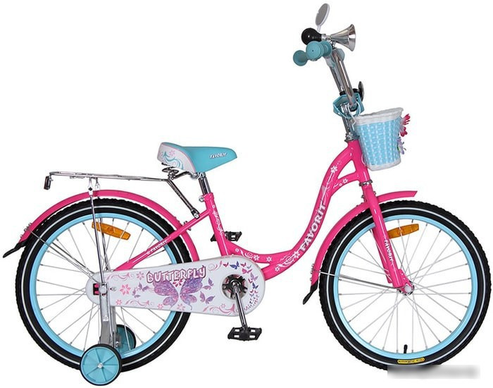 Детский велосипед Favorit Butterfly 20 2020 (розовый/бирюзовый) - фото 1 - id-p210501281