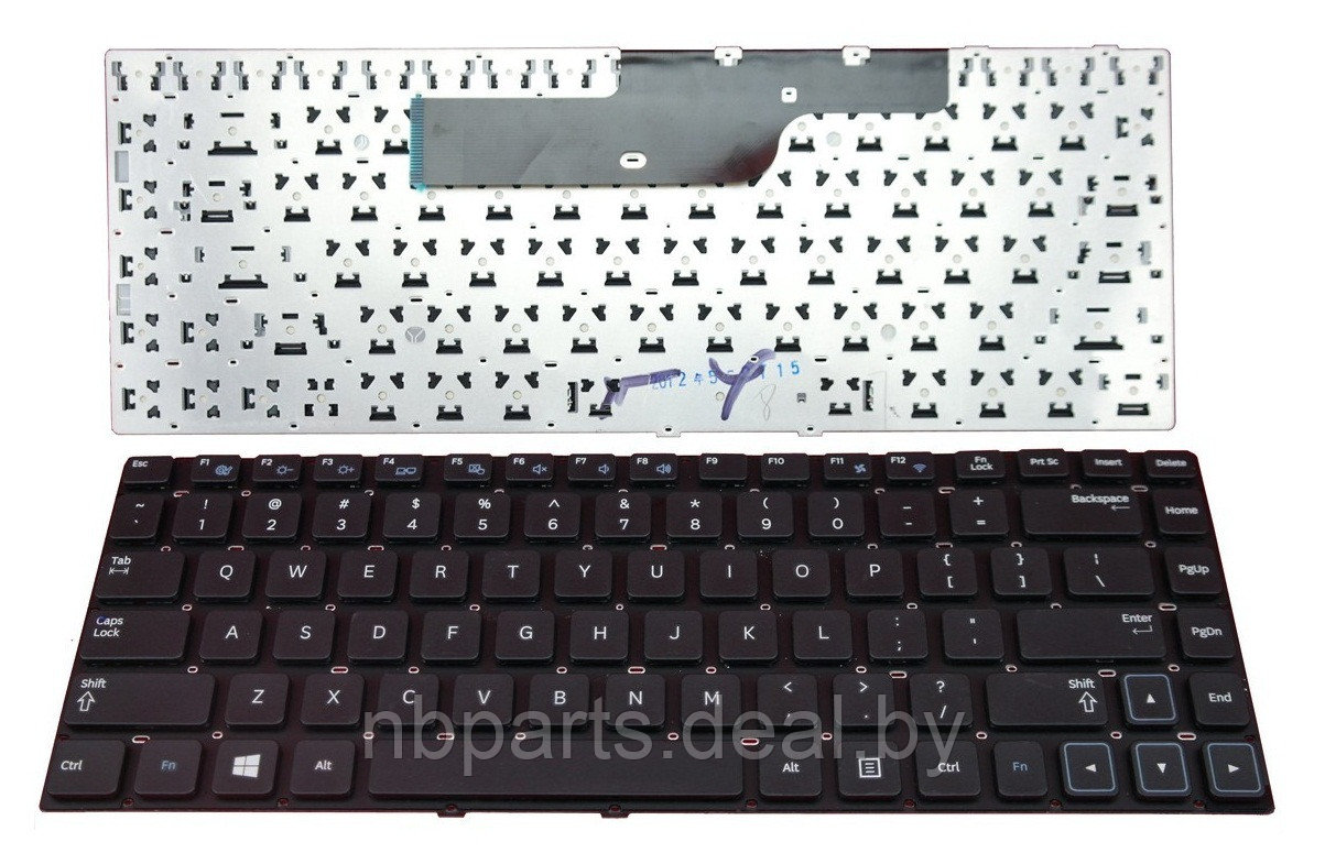 Клавиатура для ноутбука Samsung NP300E4A, чёрная, RU - фото 1 - id-p111776649