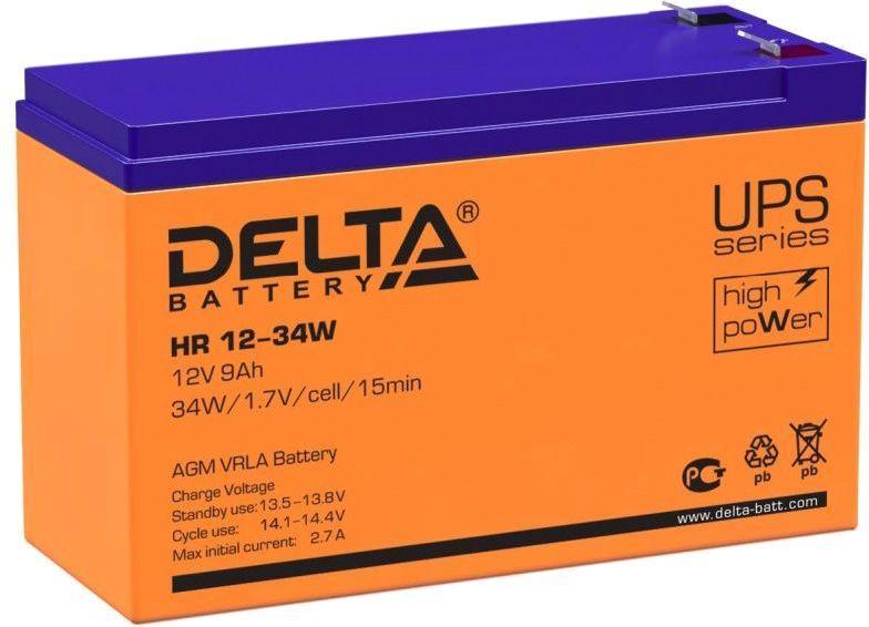 Аккумулятор Delta HR 12-34W (12V 9Ah) для UPS - фото 1 - id-p212712763