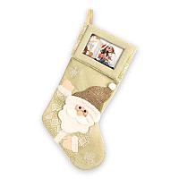 42237 Фоторамка ZEP TT44 Christmas Socks 10x15 (h 47) носок на Рождество, Новый год золотистый