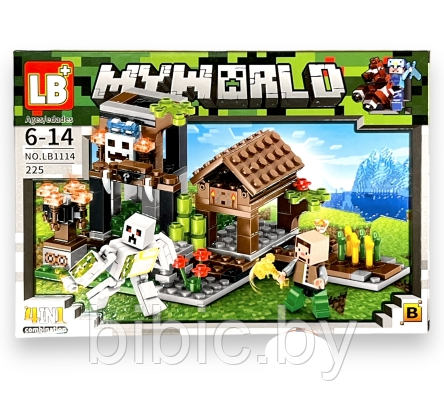 Детский конструктор Minecraft Герои из кубиков Майнкрафт 4в1, LB1114 серия my world аналог лего lego - фото 5 - id-p218249549
