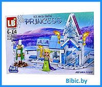 Детский конструктор для девочек Холодное сердце ледяной замок Эльзы frozen LB2101, аналог лего lego 212 дет.
